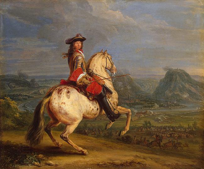 Adam Frans van der Meulen Louis XIV at the siege of Besancon oil painting picture
